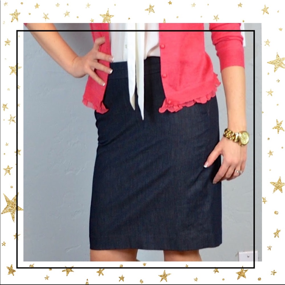 Boden Size 14 Denim dark wash straight skirt (C5)